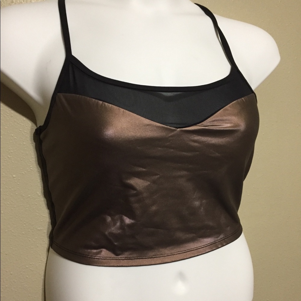 Fabletics Sport Bra/ Top Sexy Metalic and Mesh